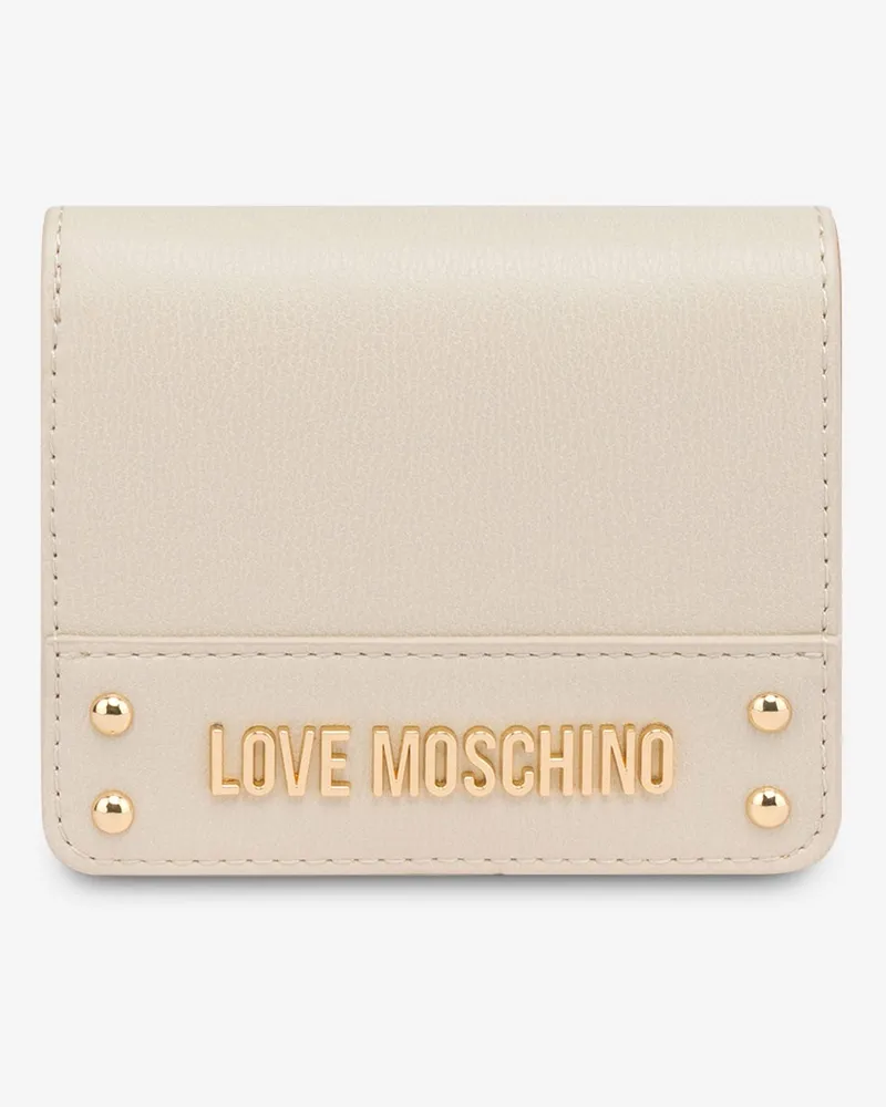 Moschino Geldbörse Lettering Logo - Weiß Weiß