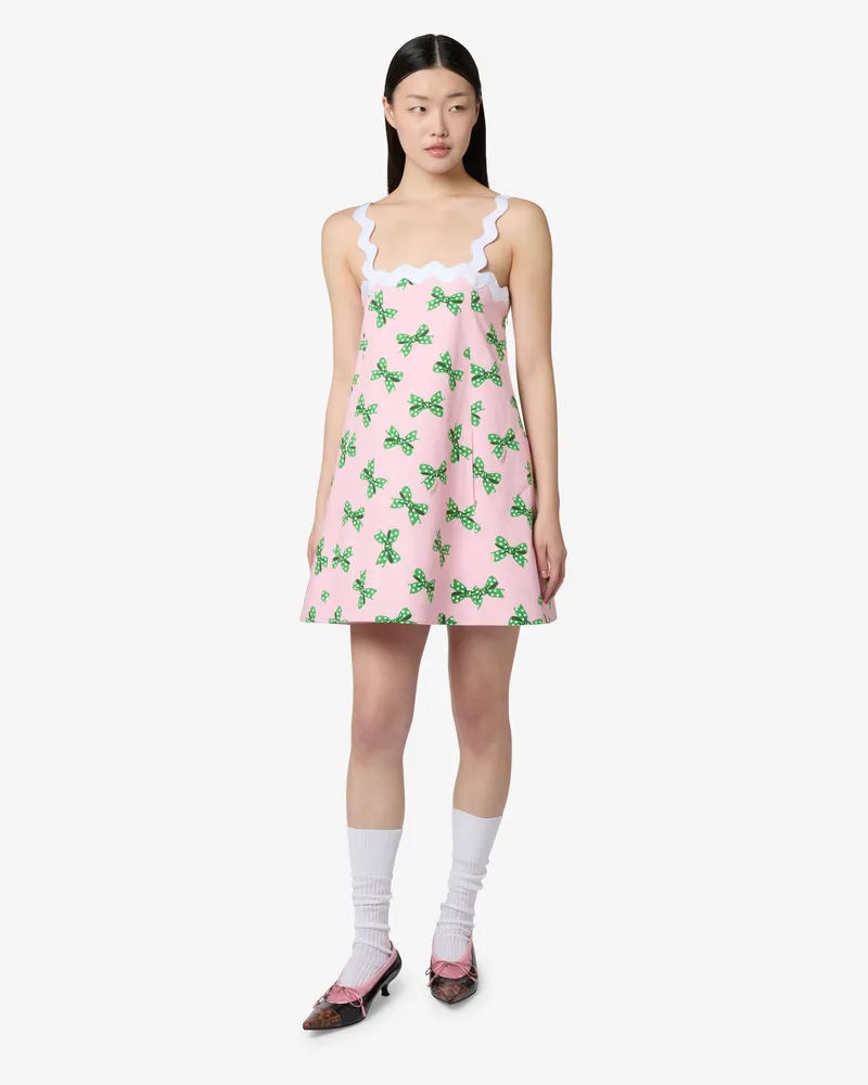 Moschino Kleid aus bedrucktem Baumwollpopeline - Pink Pink
