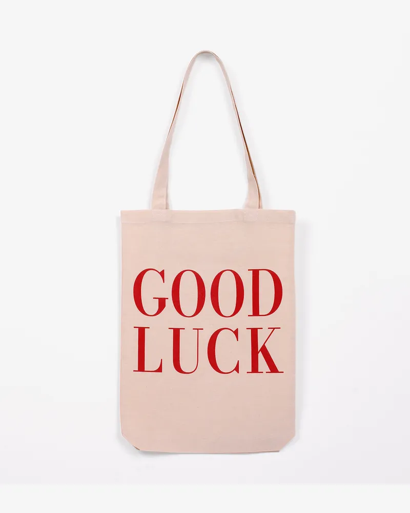 Moschino Tote-Tasche in limitierter Auflage „Good Luck“ - Elfenbein Elfenbein