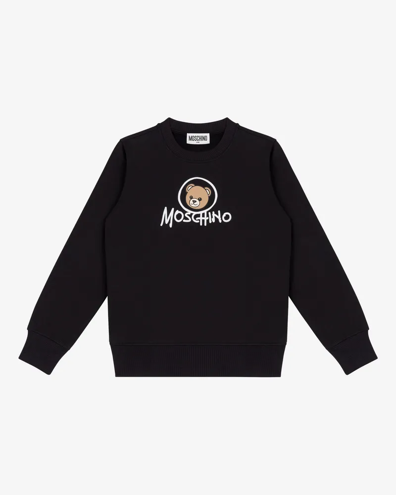 Moschino Moschino Teddy Bear Baumwoll-Sweatshirt - Schwarz Schwarz