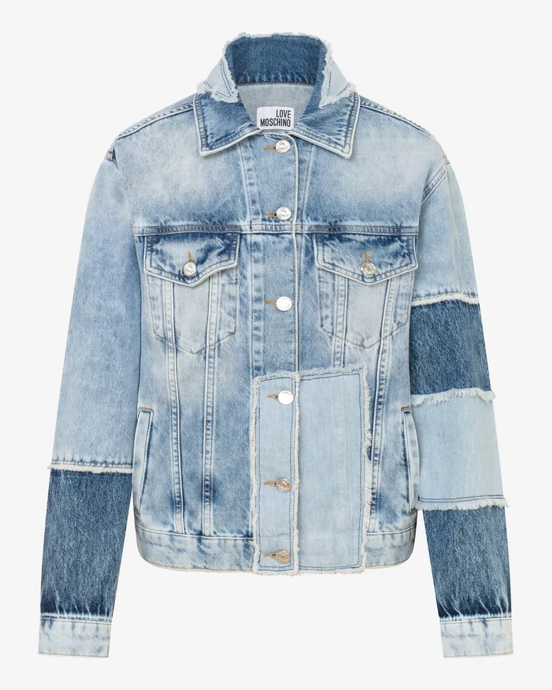 Moschino Patchwork-Jeansjacke - Blau Blau