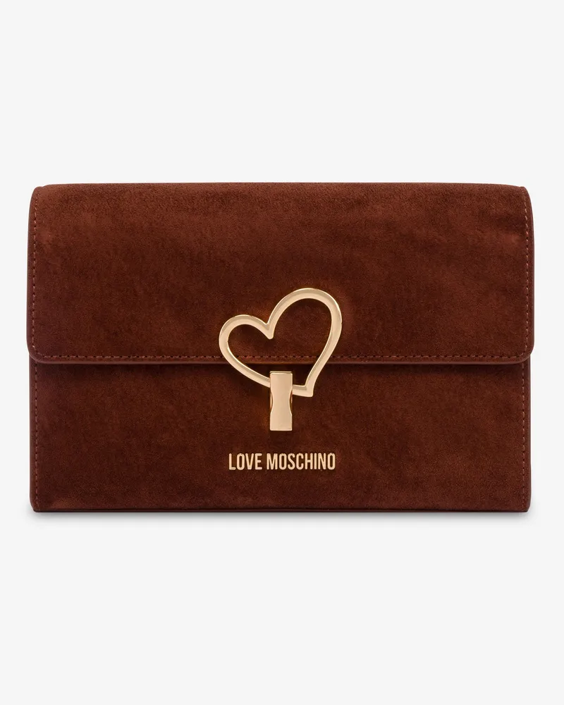 Moschino Umhängetasche aus weichem Stoff - Braun Braun