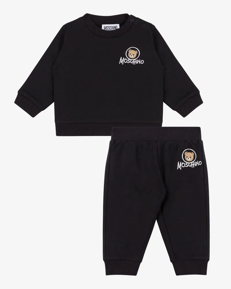 Moschino Sweatshirt-Anzug mit Teddy-Logo - Schwarz Schwarz