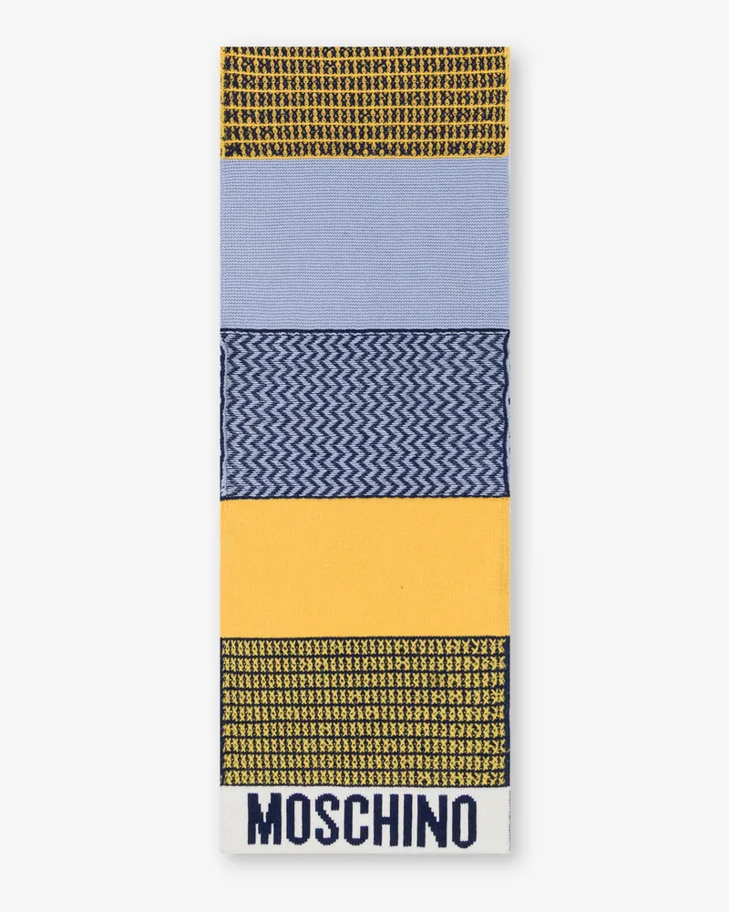 Moschino Bestickter Patchowrk-Schal - Gelb;Bunt Gelb