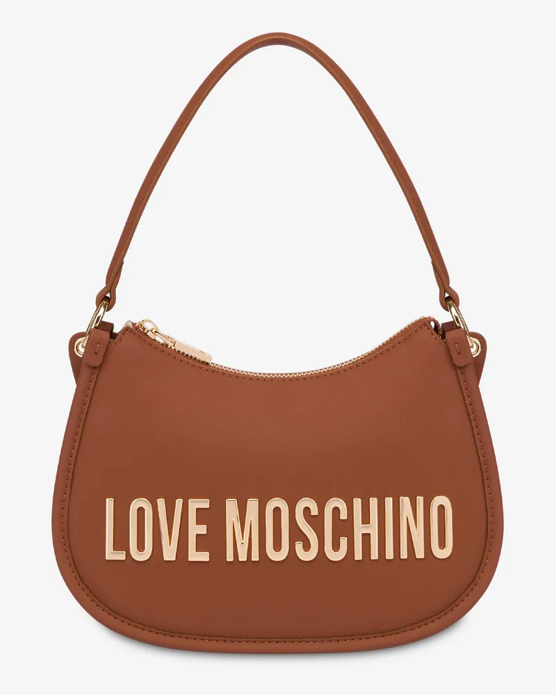 Moschino Hobo-Tasche mit Logo - Braun Braun