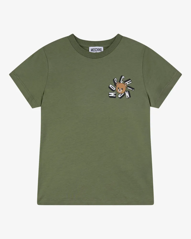 Moschino T-Shirt aus Baumwolljersey Moschino Teddy Bear - Grün Grün