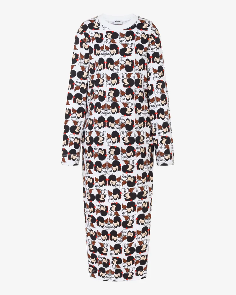 Moschino Mafalda – Kleid aus schwerer Baumwolle - Grau Grau