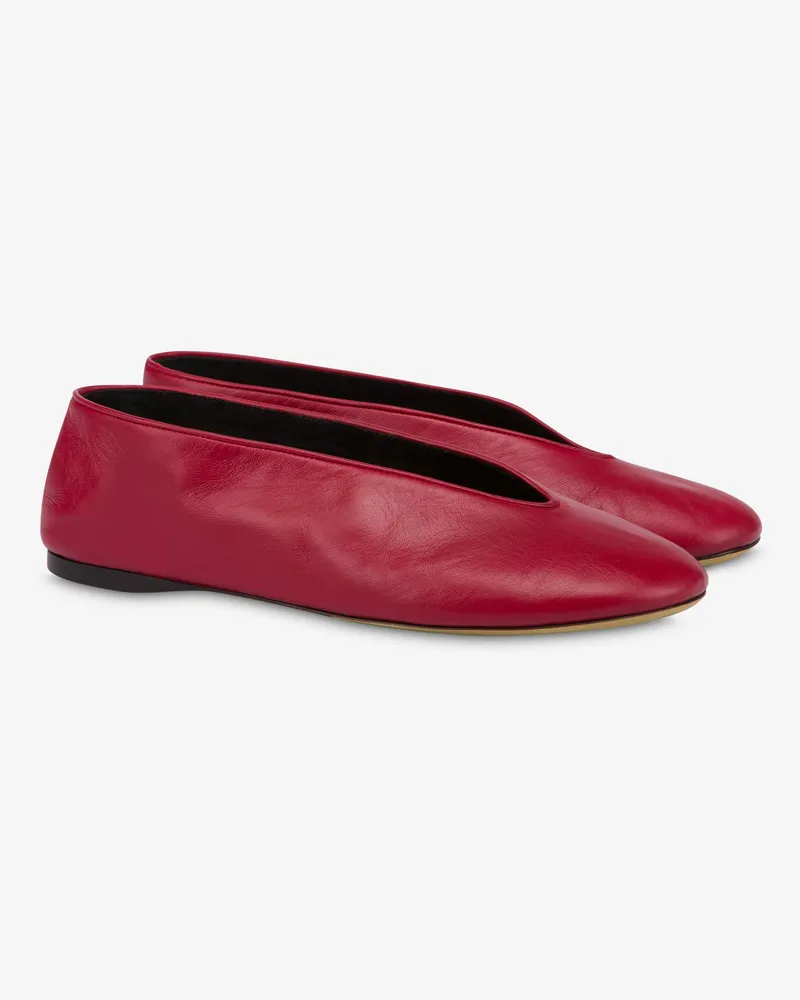 Moschino Ballerinas aus Nappaleder Ente - Rot Rot