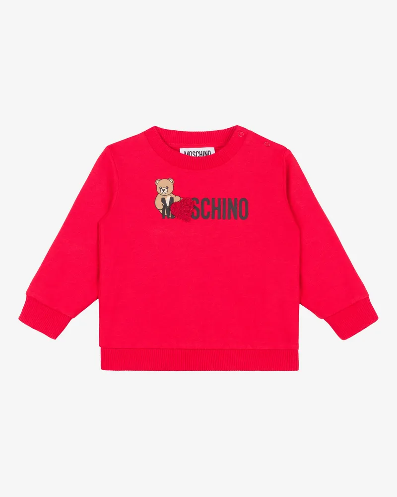 Moschino Moschino Teddy Bear Baumwoll-Sweatshirt - Rot Rot