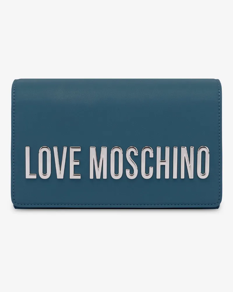 Moschino Smart Daily Bag Maxi Lettering - Blau Blau