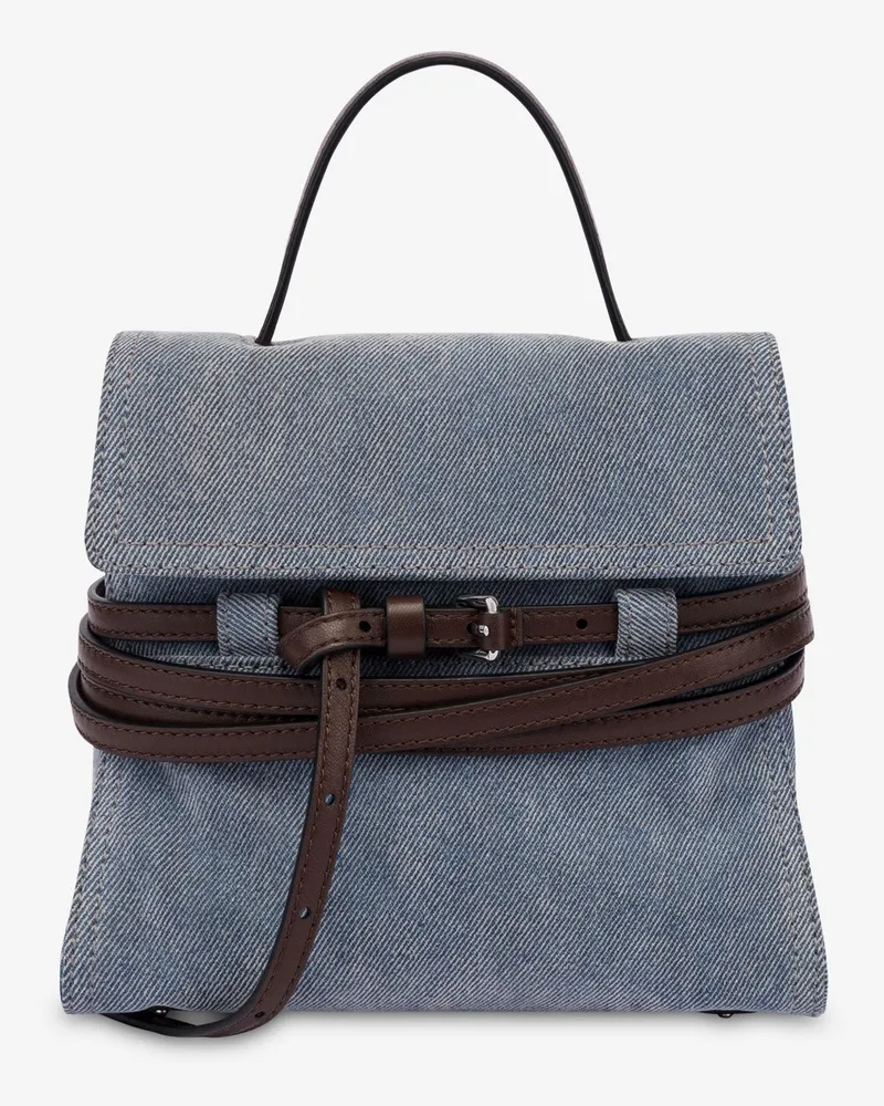 Moschino Kleine Handtasche Moschino Tie Me - Blau Blau