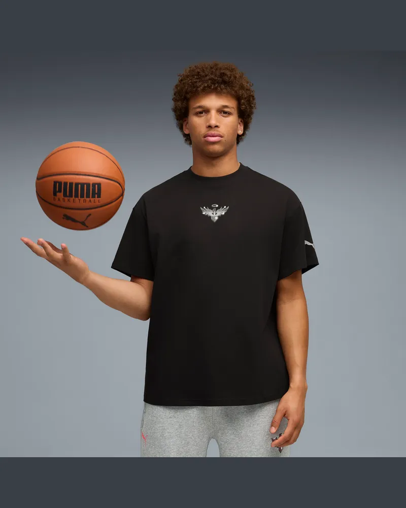 Puma Melo Alwayz On 1 Basketballshirt Herren, Kleidung, Schwarz Schwarz