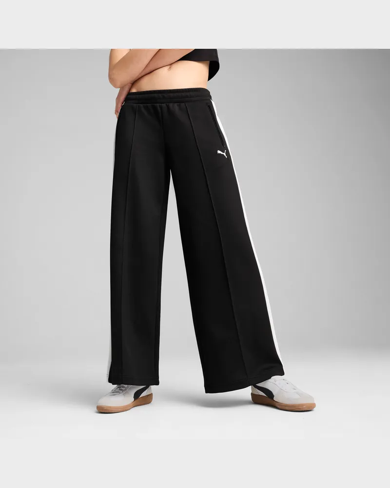 Puma T7 Trainingshose mit niedrigem Bund Damen, Kleidung, Schwarz Schwarz