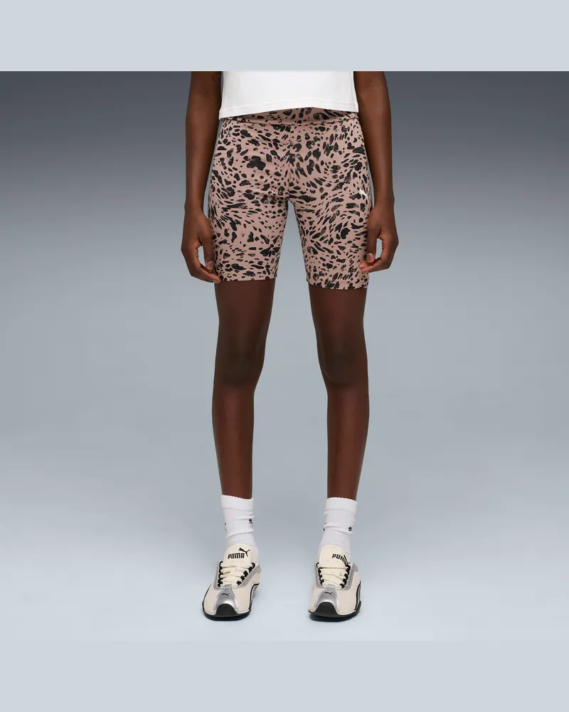 Puma Graphic Animal Printed Kurze Leggings Teenager, Kleidung Beige