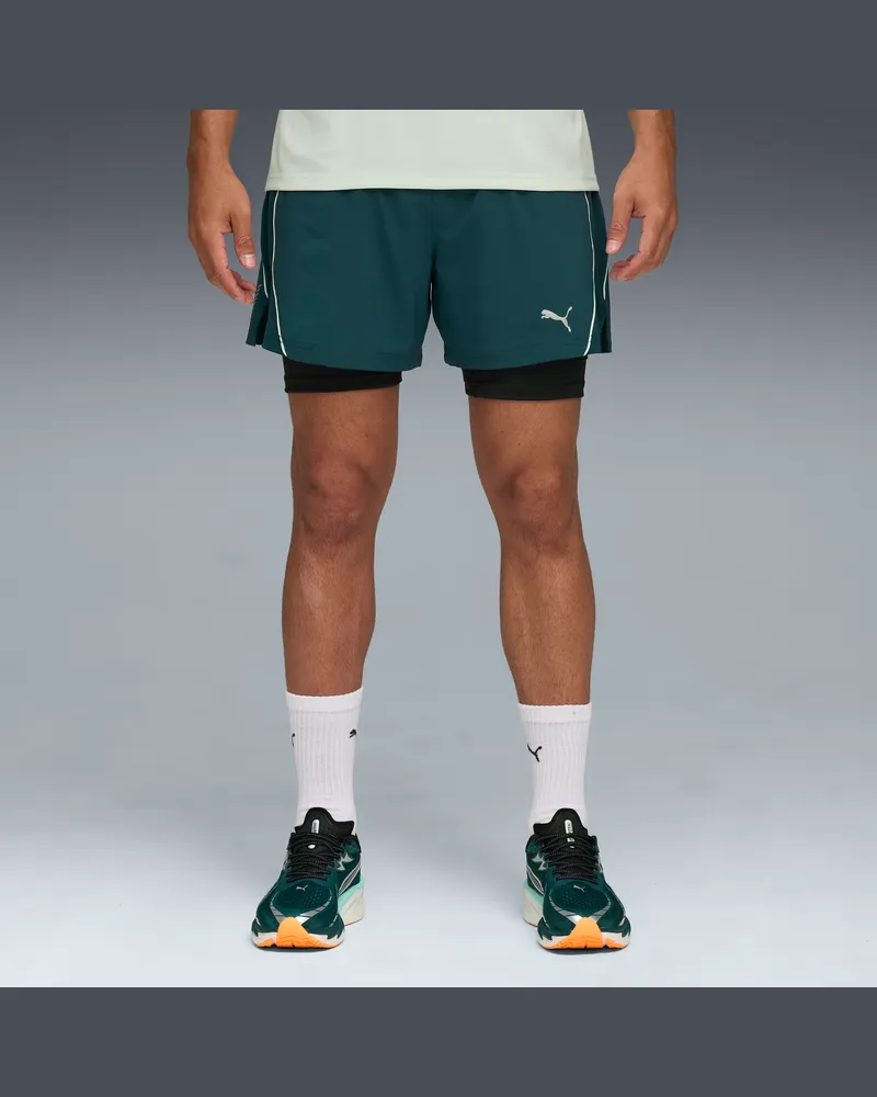 Puma VELOCITY 2-in-1-Laufshorts Herren, Accessoires, GrÃ¼n Grã¼n