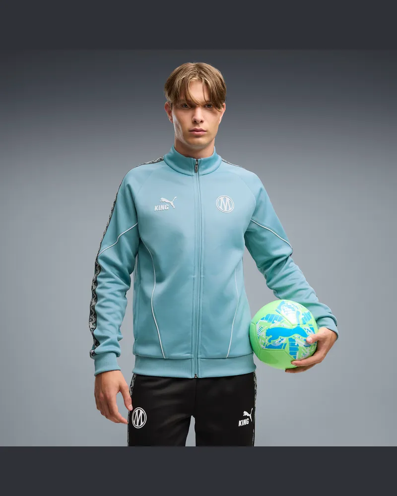 Puma Olympique de Marseille KING Anthem Jacke mit Reißverschluss Herren, Kleidung, Blau Blau