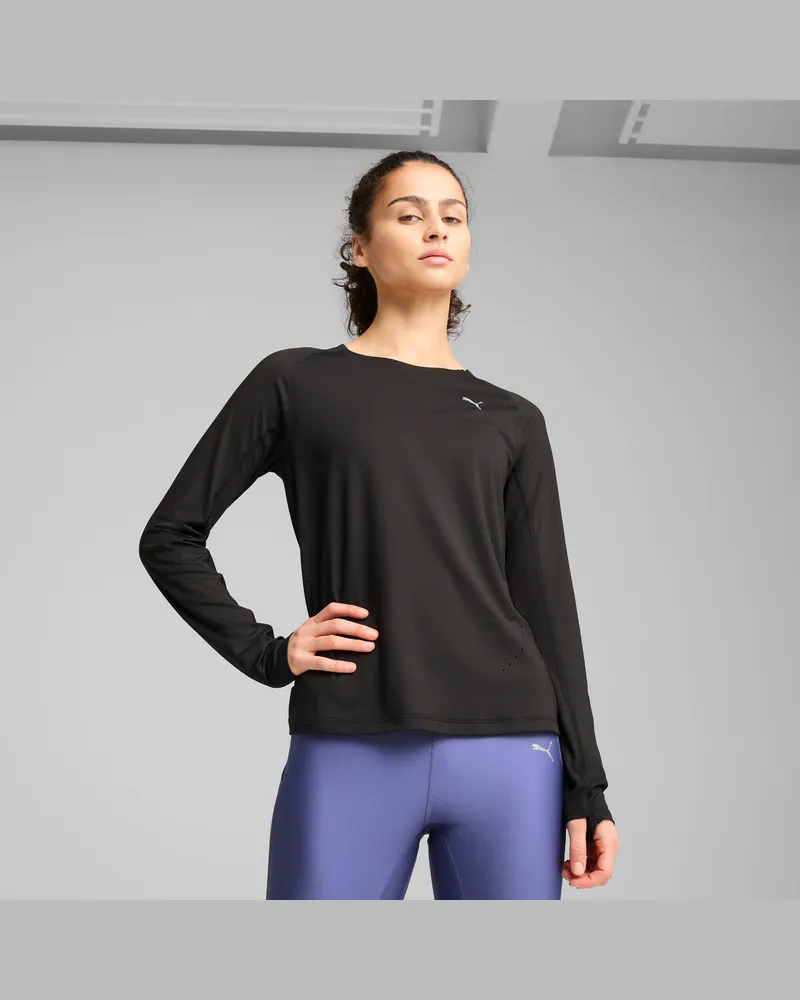 Puma RUN CLOUDSPUN Lauftop Damen, Kleidung, Schwarz Schwarz