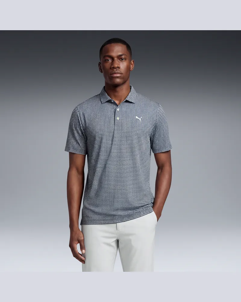 Puma CLOUDSPUN Mono Check Golfpolo Herren, Kleidung, Weiß Weiß