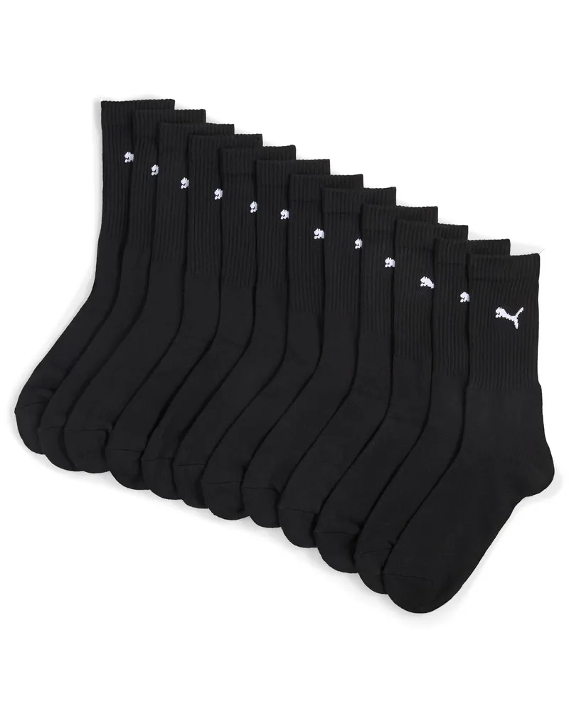 Puma Crew Socken Unisex (12er-Pack), Kleidung Schwarz
