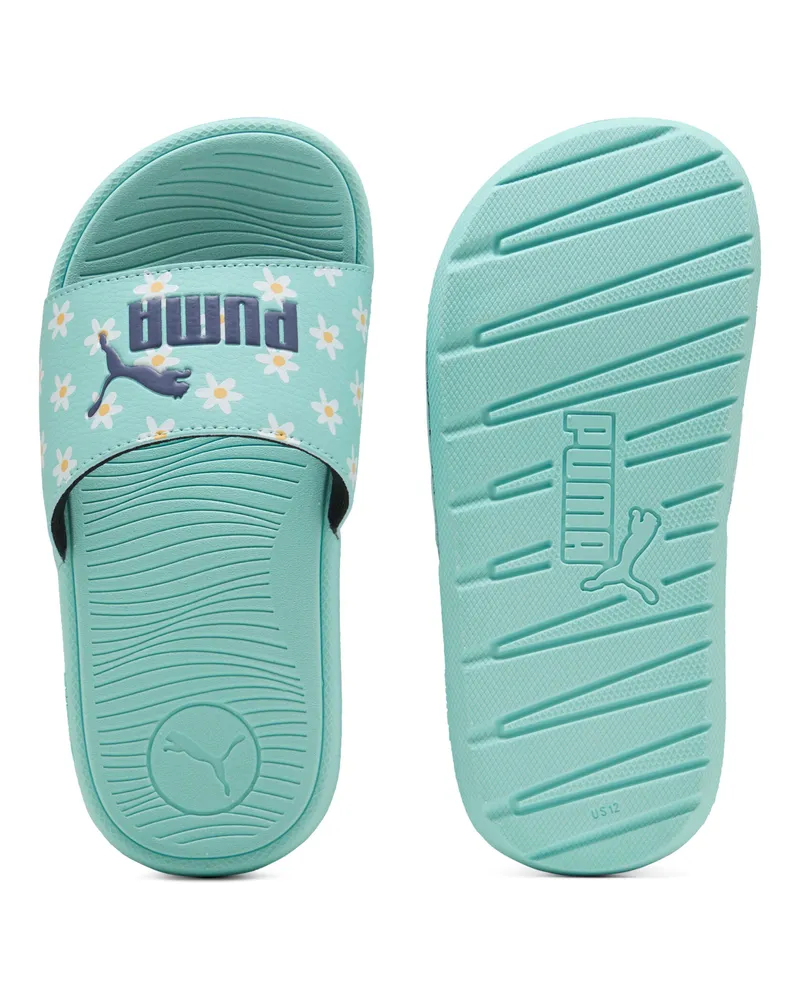 Puma Cool Cat 2.0 Daisies Slides Kinder, Schuhe, Blau Blau