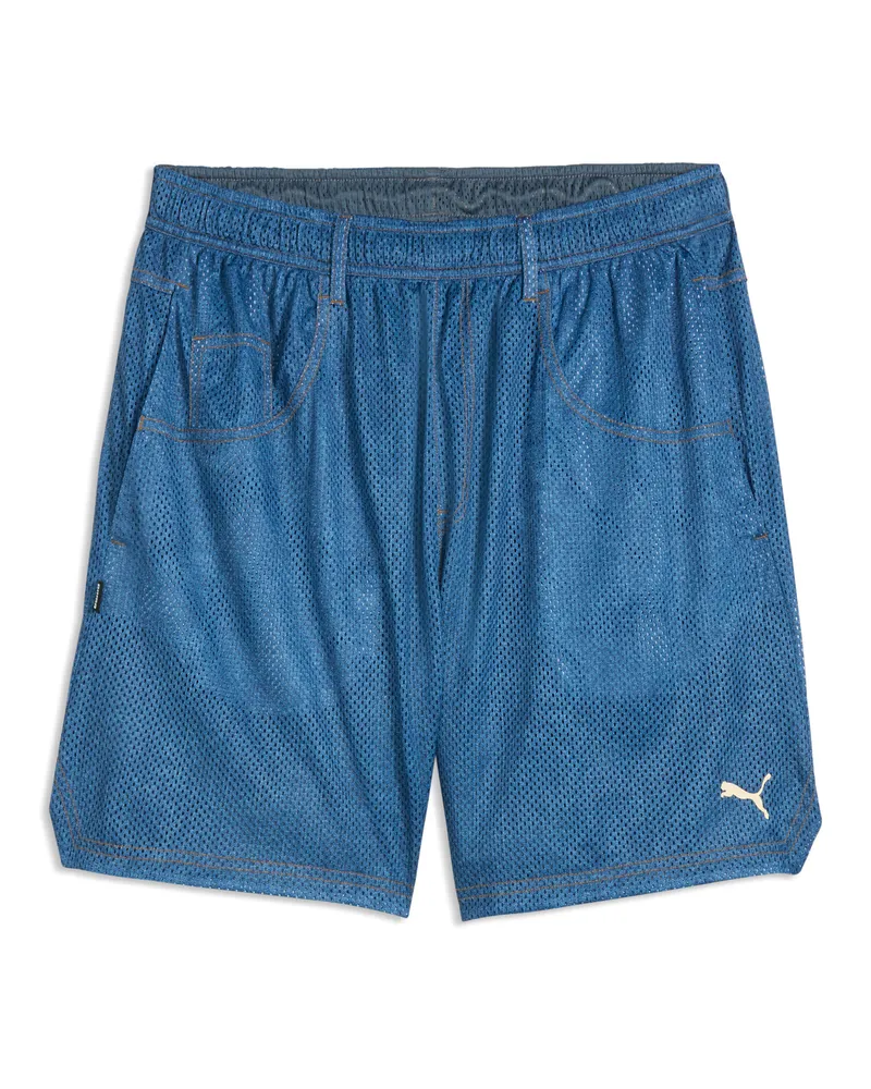 Puma Art Class Printed Relaxed Basketballshorts Herren, Accessoires, Blau Blau