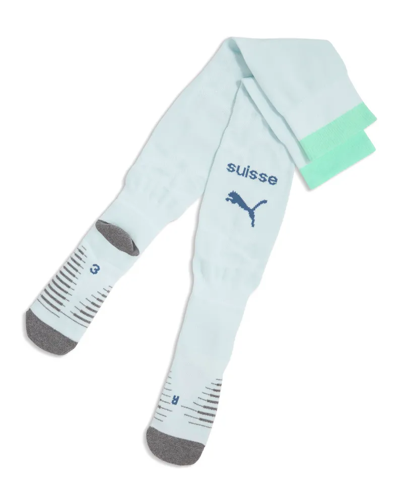 Puma Schweiz 2026 Gestreifte Fußballsocken Herren, Kleidung, Blau Blau