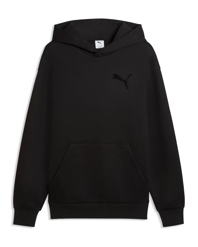 Puma Essentials Elevated Cat Logo Relaxed Hoodie Herren, Accessoires, Schwarz Schwarz