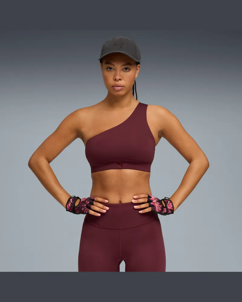 Puma SHAPE Asymmetrischer BH Damen, Kleidung, Rot Rot