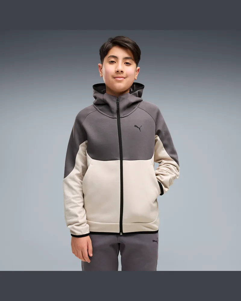 Puma TECH Elevated Kapuzenjacke Teenager, Kleidung Beige