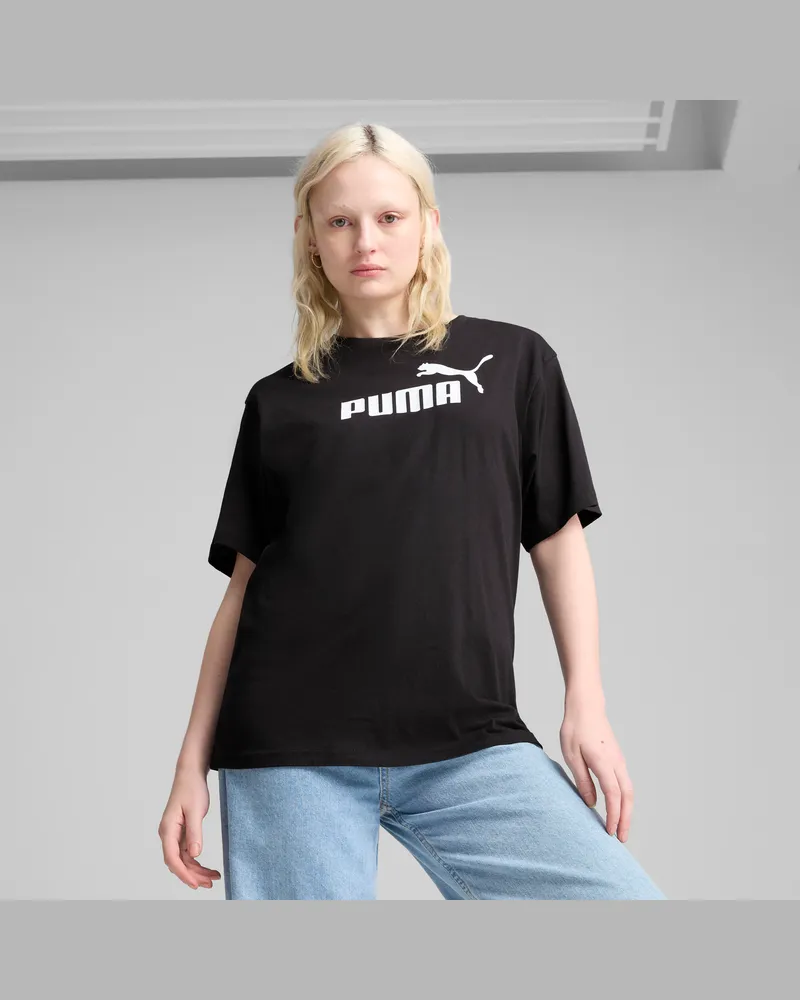 Puma Essentials No. 1 Logo Relaxed T-Shirt Damen, Kleidung, Schwarz Schwarz