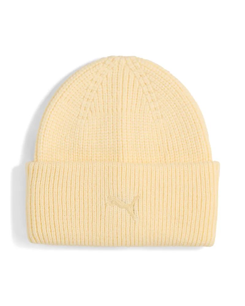 Puma Wardrobe Essentials Grobstrick-Beanie, Accessoires, Gelb Gelb