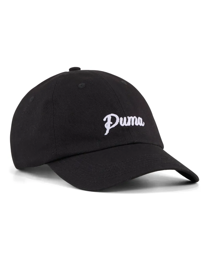 Puma Essentials Script Dad Cap, Accessoires, Schwarz Schwarz