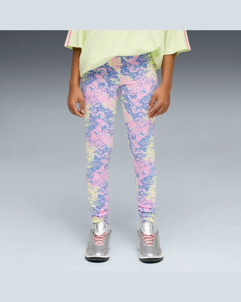 Puma Printed High-Waist Leggings Teenager, Kleidung, Lila Lila