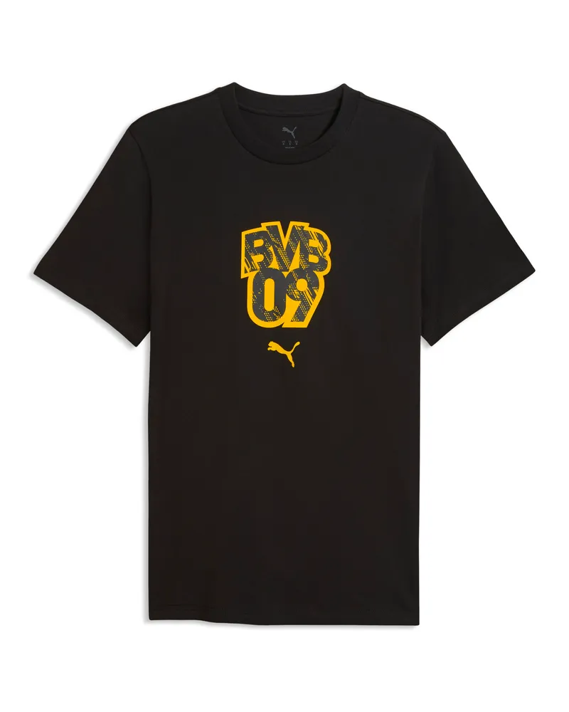 Puma Borussia Dortmund ftblCulture T-Shirt Herren, Accessoires, Schwarz Schwarz