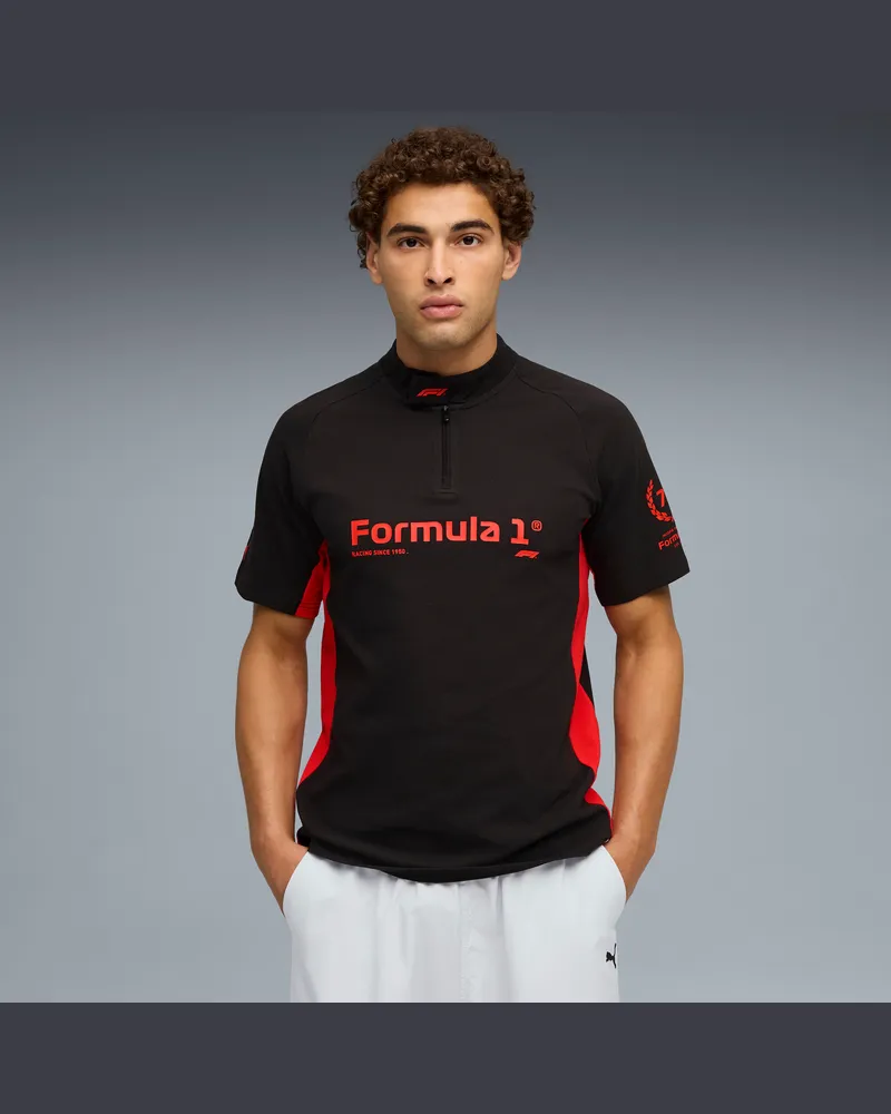 Puma F1® 75yrs Regular Poloshirt Herren, Kleidung, Schwarz Schwarz