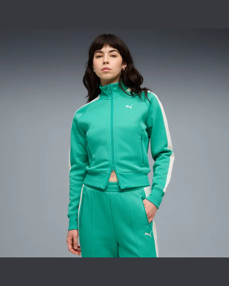 Puma T7 ALWAYS ON Kurze Trainingsjacke Damen, Kleidung, Grün Grün