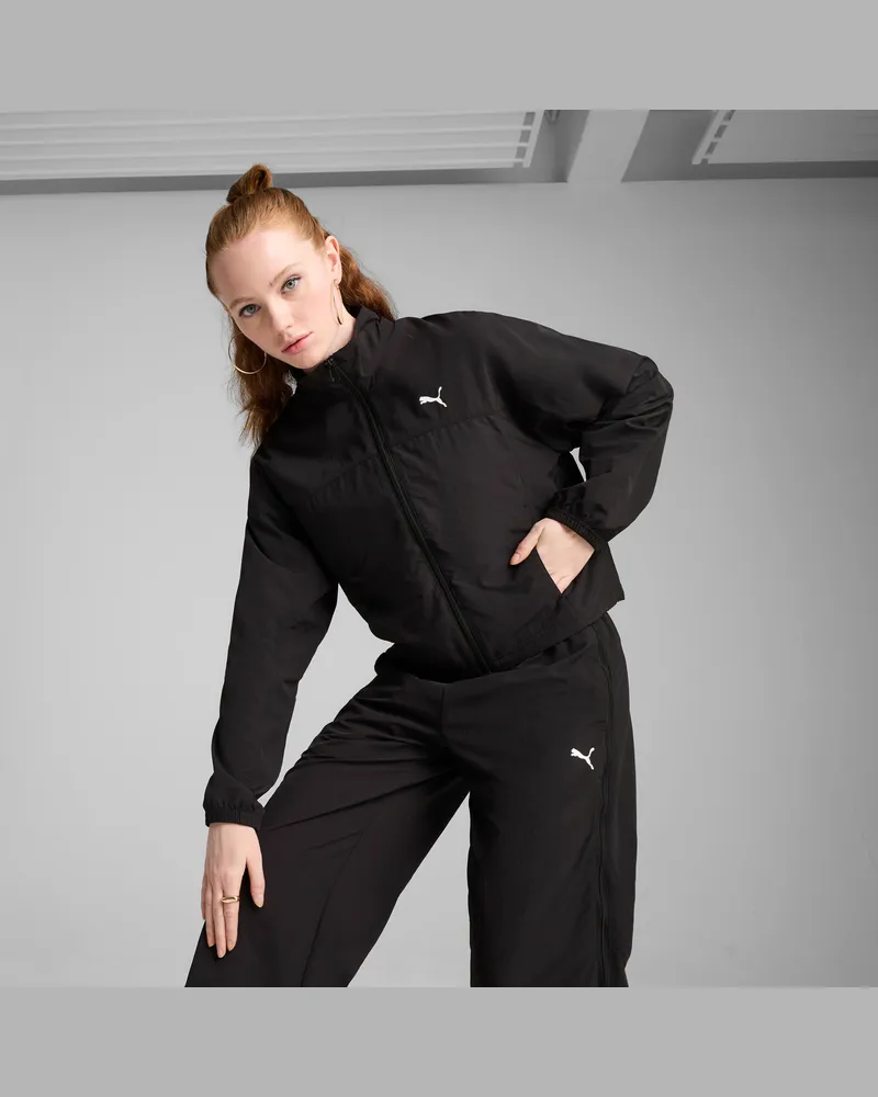 Puma DARE TO Oversized-Jacke mit variabler Länge Damen, Kleidung, Schwarz Schwarz