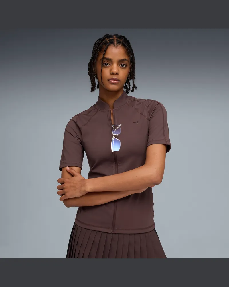 Puma T7 Tight T-Shirt Damen, Kleidung, Braun Braun