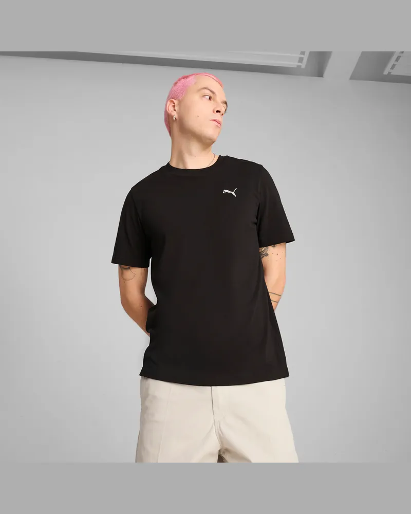 Puma WARDROBE ESS T-Shirt Herren, Kleidung, Schwarz Schwarz