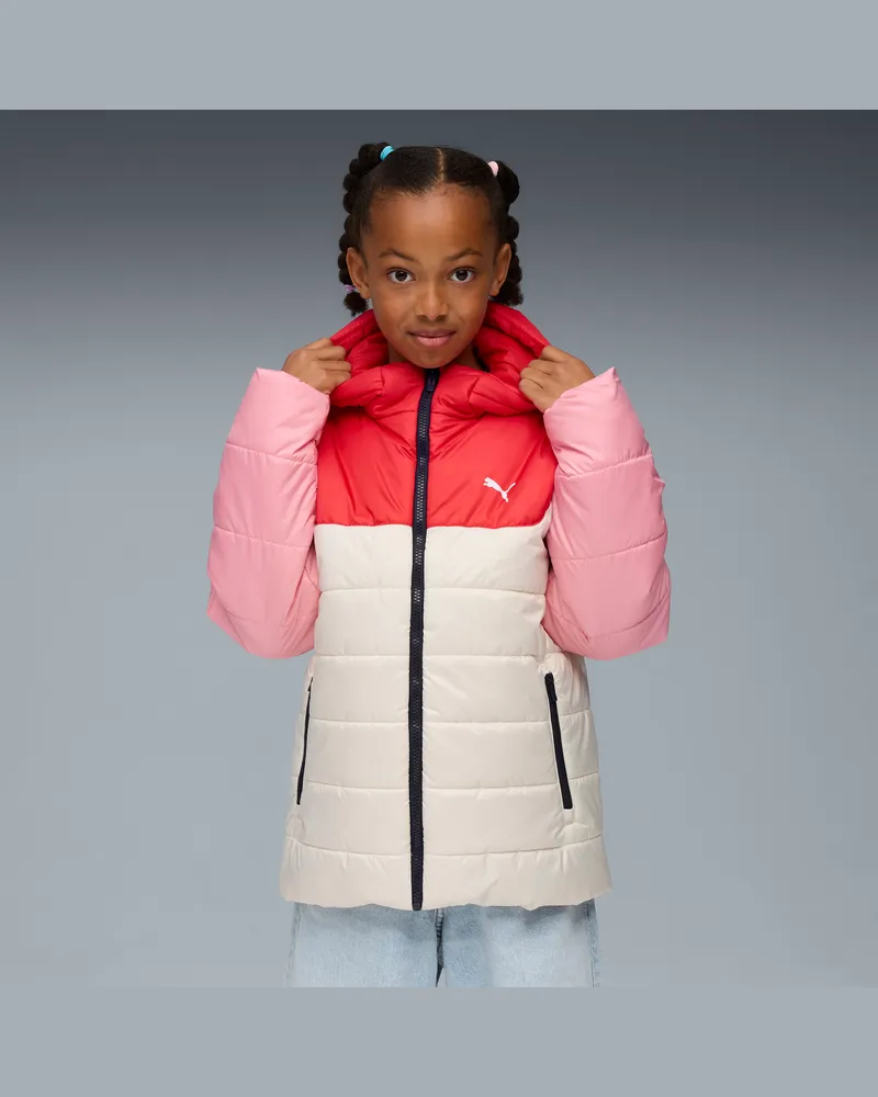 Puma Essentials Wattierte Kapuzenjacke Teenager, Kleidung, WeiÃŸ Weiãÿ