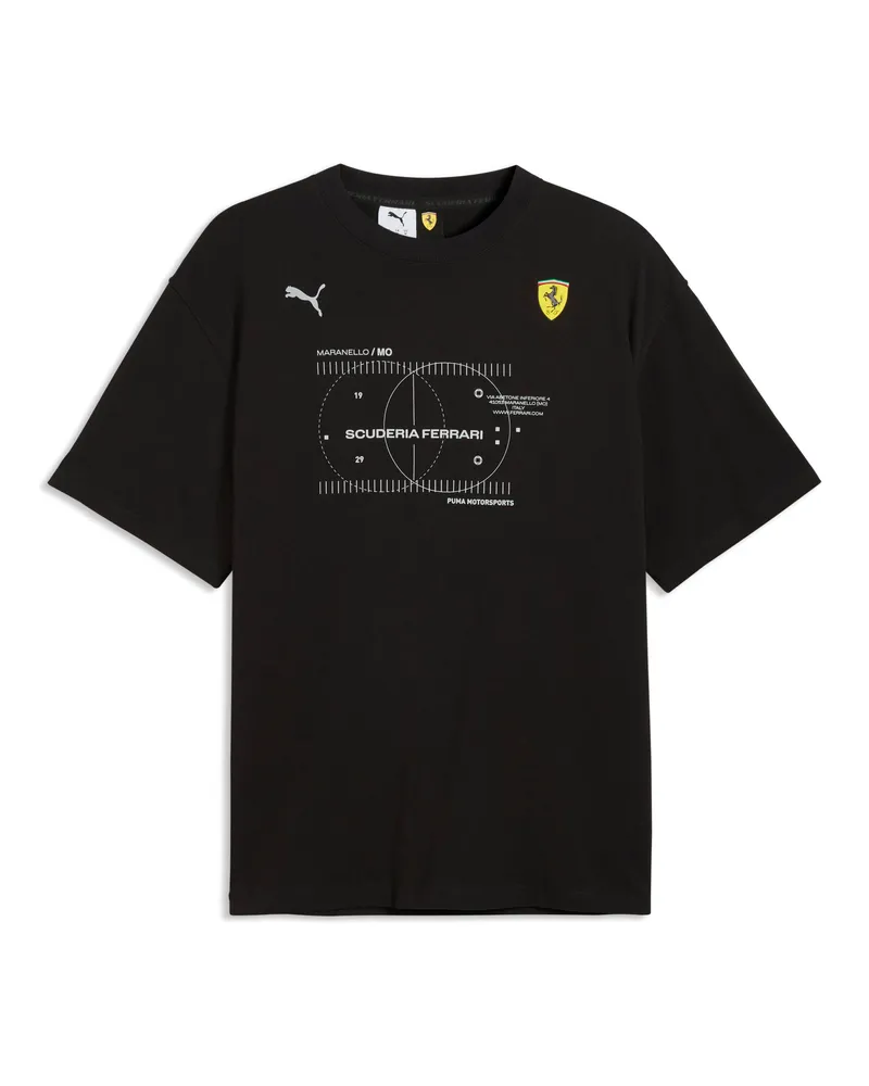Puma Scuderia Ferrari Premium T-Shirt Herren, Accessoires, Schwarz Schwarz