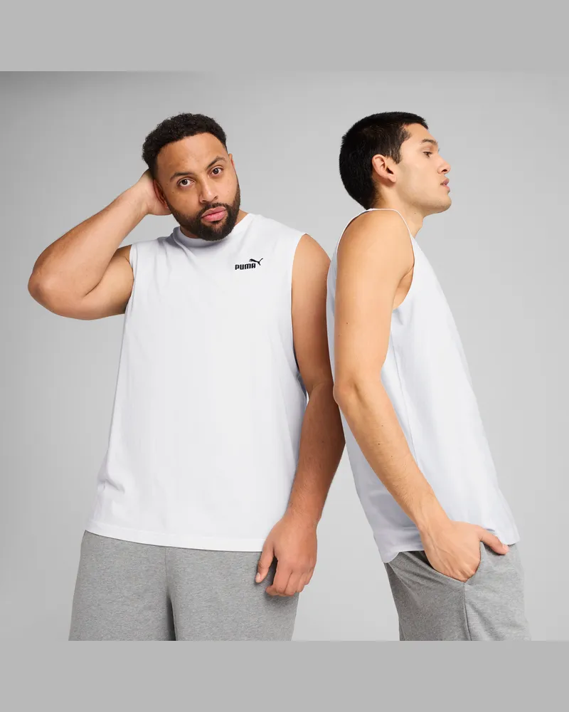 Puma Essentials No. 1 Logo Ärmelloses T-Shirt Herren, Kleidung, Weiß Weiß