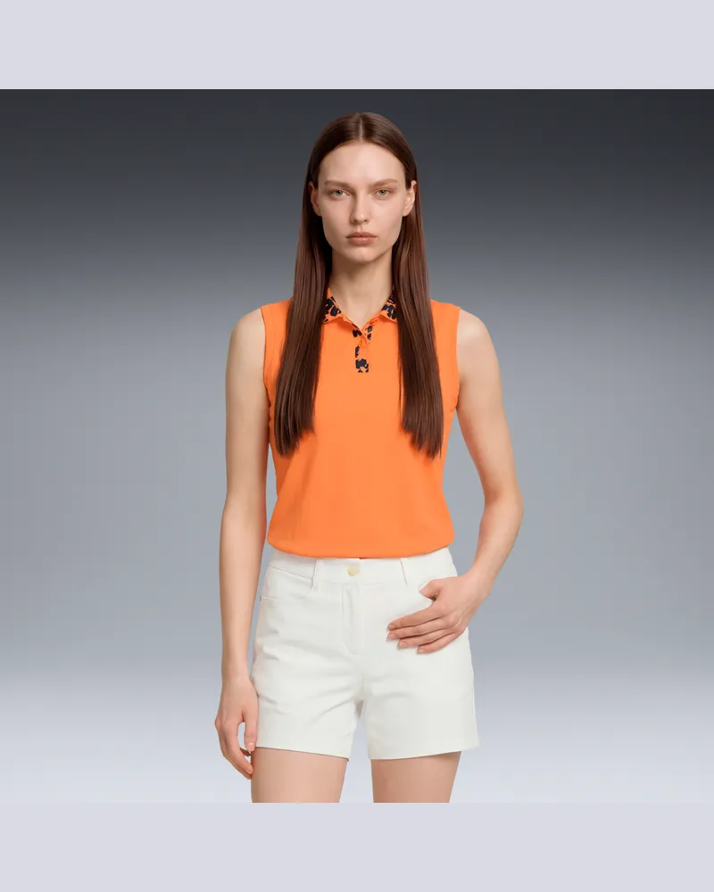 Puma Modalon Ärmelloses Golfpolo Damen, Kleidung Orange