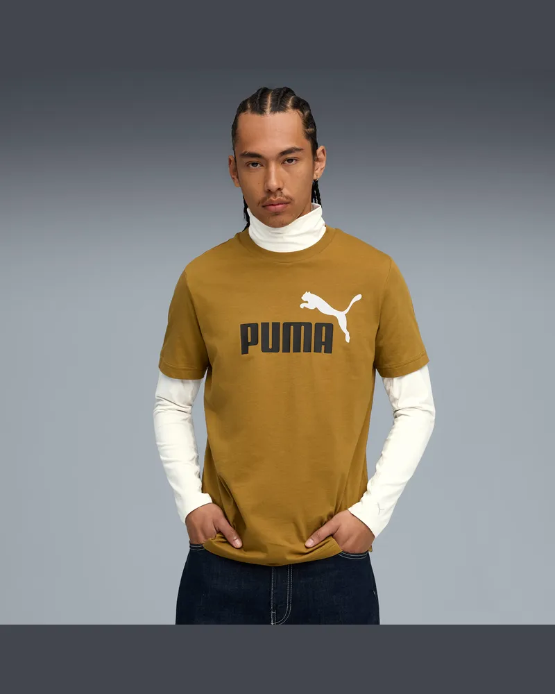 Puma Essentials 2 Colour No. 1 Logo T-Shirt Herren, Kleidung, Braun Braun