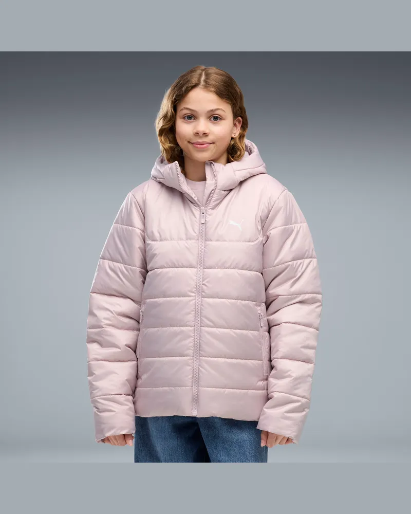 Puma Essentials Wattierte Kapuzenjacke Teenager, Kleidung, Rosa Rosa