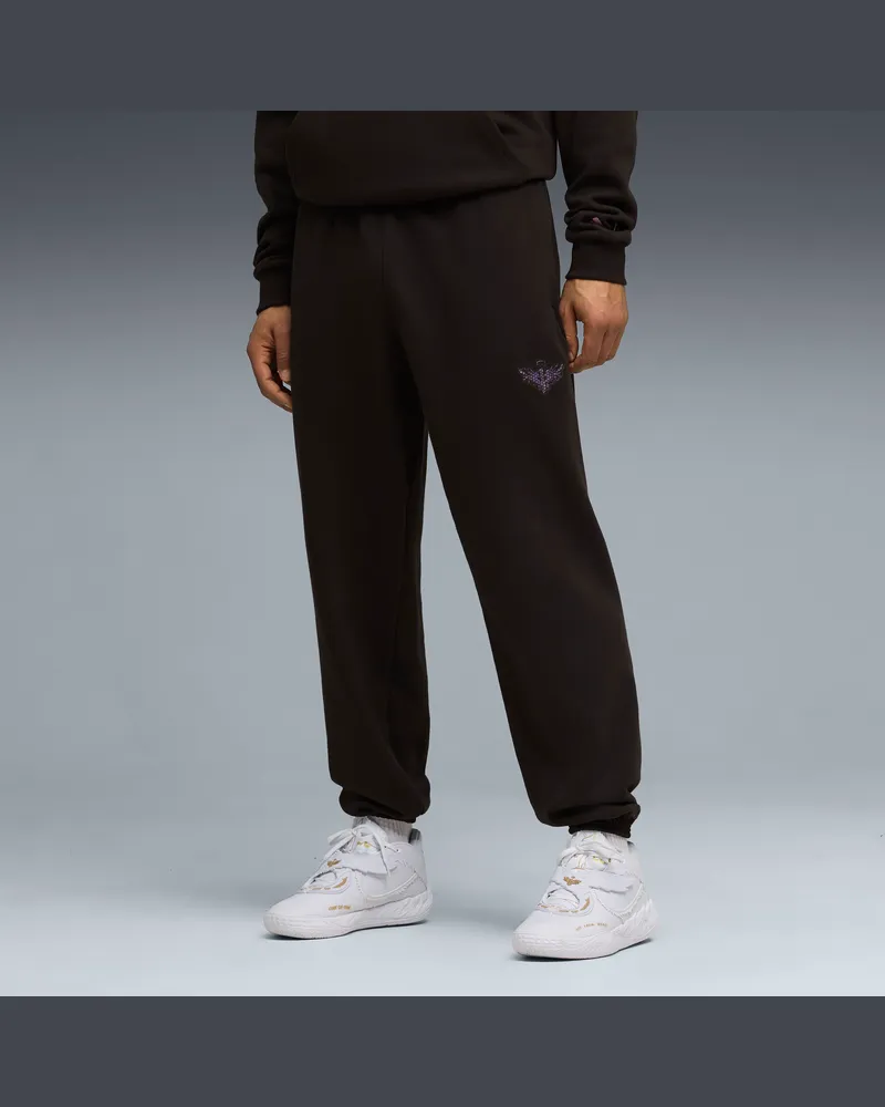 Puma Melo Alwayz On 1 Basketballhose Herren, Kleidung, Schwarz Schwarz