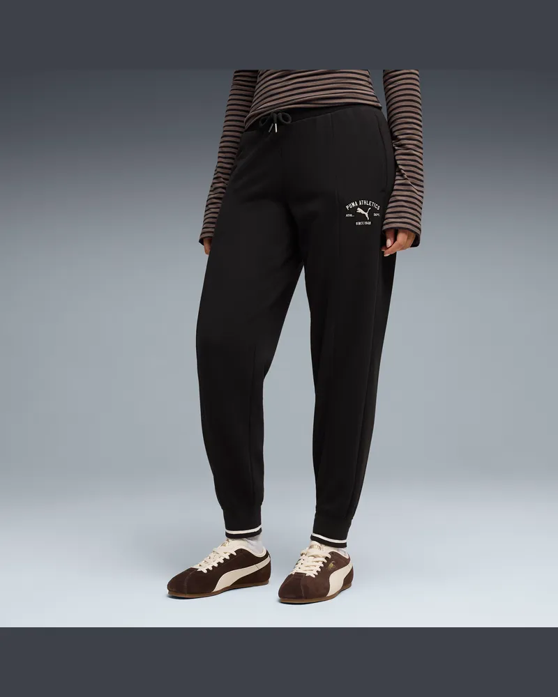 Puma Class Jogginghose Damen, Kleidung, Schwarz Schwarz
