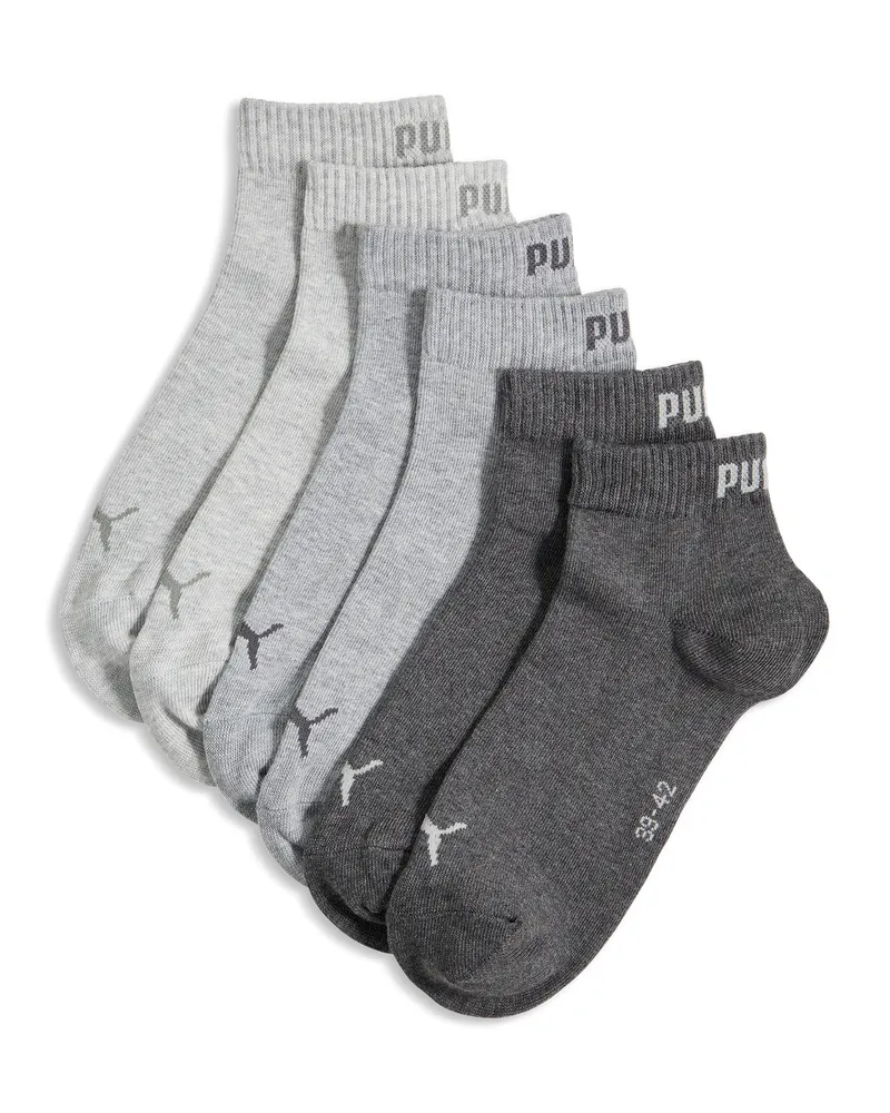 Puma Sportsocken 3er-Pack Unisex, Kleidung, Grau Grau