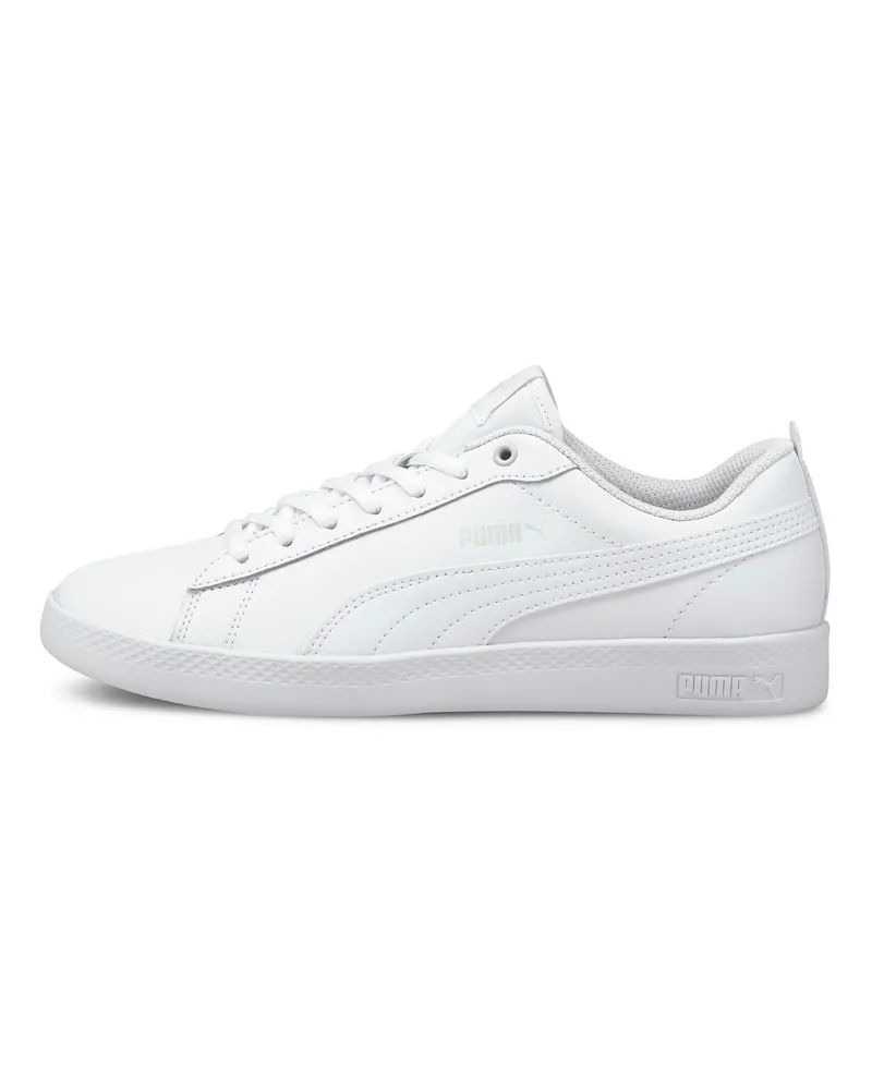 Puma Smash v2 Leder-Sneakers Damen, Schuhe, Weiß Weiß