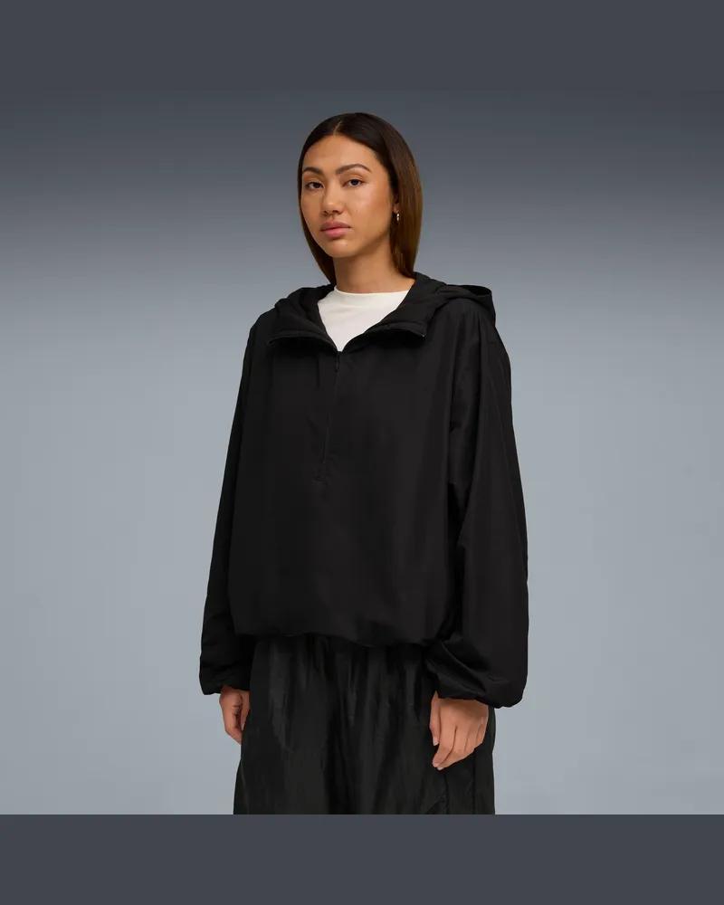 Puma x ROSÉ Oversized Jacke mit Reißverschluss bis zum Hals Damen, Kleidung, Schwarz Schwarz